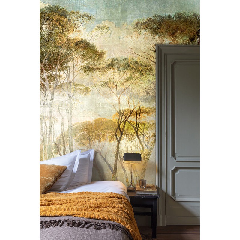 Fák egzotikus hangulatú fali poszter barna DG2HYM102 (381X300 cm)