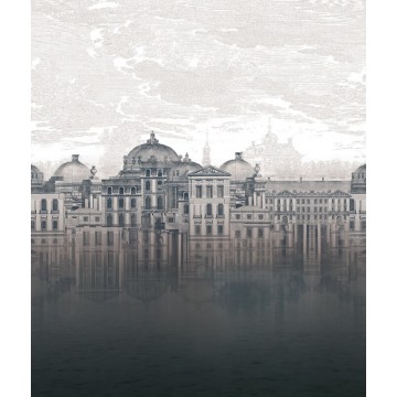 Épületek klasszikus fali poszter sötétszürke DGKEN302 (254X300 cm)