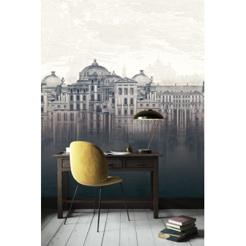 Épületek klasszikus fali poszter sötétszürke DGKEN302 (254X300 cm)