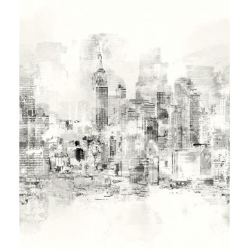 Városkép felhőkarcolókkal szürke DG3CIT101 (254X300cm)