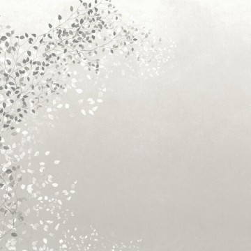 Elegáns fali poszter levél mintával szürke DG3CLI101 (381X300cm)
