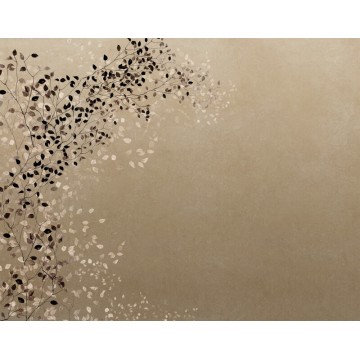 Elegáns fali poszter levél mintával barna DG3CLI102 (381X300cm)