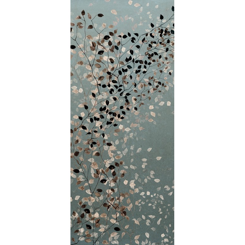 Elegáns fali poszter levél mintával kékeszöld DG3CLI103 (381X300cm)