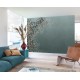 Elegáns fali poszter levél mintával kékeszöld DG3CLI103 (381X300cm)