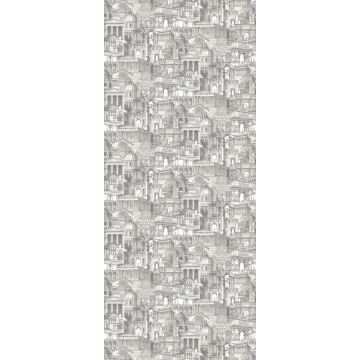 Épületek klasszikus fali poszter szürke DG3ROM101 (127X300 cm)