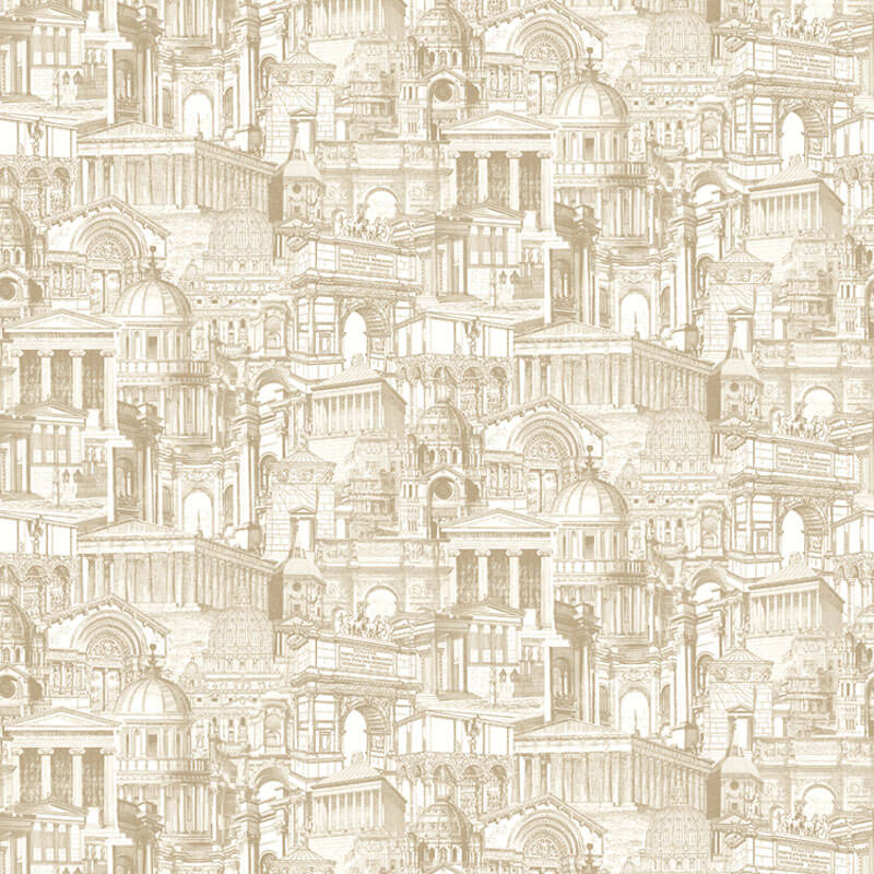 Épületek klasszikus fali poszter bézs DG3ROM102 (127X300 cm)