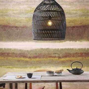 Fali poszter barna vízszintes csíkokkal DG4COA102 (212X260 vagy 300 cm)