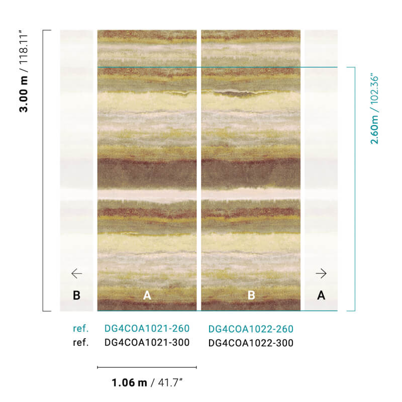 Fali poszter barna vízszintes csíkokkal DG4COA102 (212X260 vagy 300 cm)