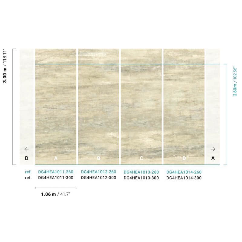 Barna bézs koptatott mintázatú fali poszter DG4HEA101 (424X260 vagy 300 cm)