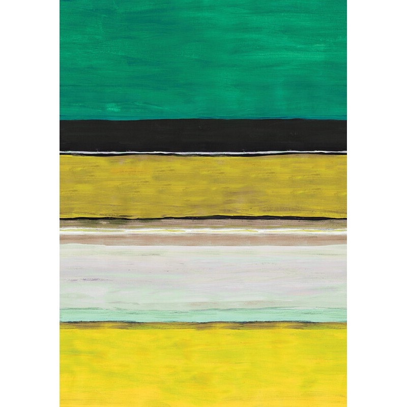 Élénk színű fali poszter sárga zöld csíkokkal DG4TER101 (212X260 vagy 300 cm)