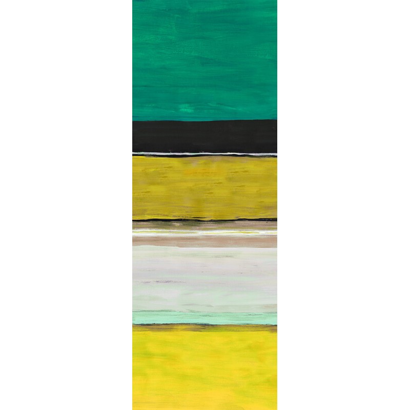 Élénk színű fali poszter sárga zöld csíkokkal DG4TER101 (212X260 vagy 300 cm)