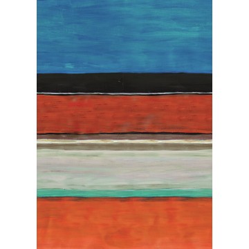 Élénk színű fali poszter kék narancs csíkokkal DG4TER102 (212X260 vagy 300 cm)