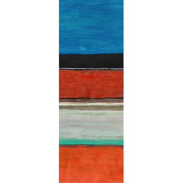 Élénk színű fali poszter kék narancs csíkokkal DG4TER102 (212X260 vagy 300 cm)