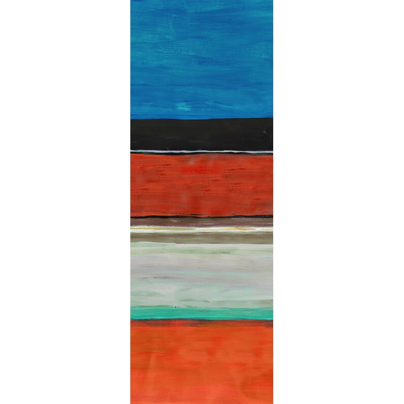 Élénk színű fali poszter kék narancs csíkokkal DG4TER102 (212X260 vagy 300 cm)