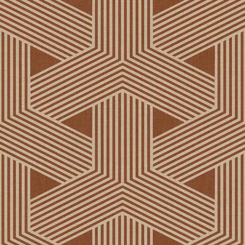 Vörösesbarna geometrikus vonalmintás tapéta 30134 (Energie)