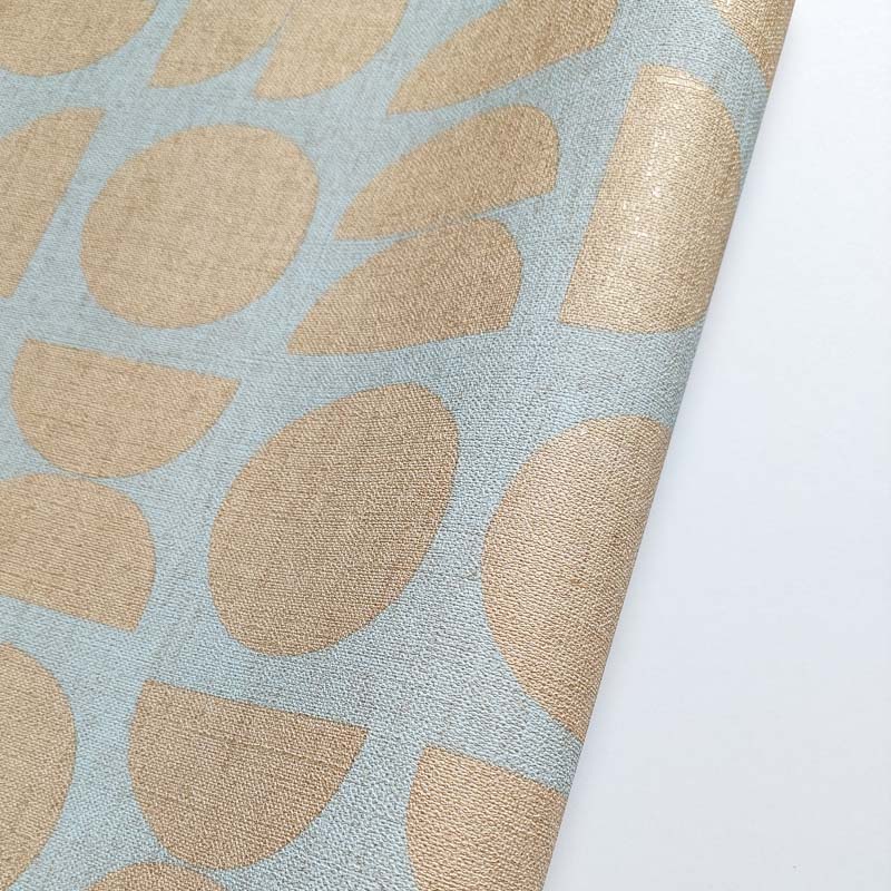 Világoskék aranysárga retro félkör mintás tapéta 30156 (Energie)