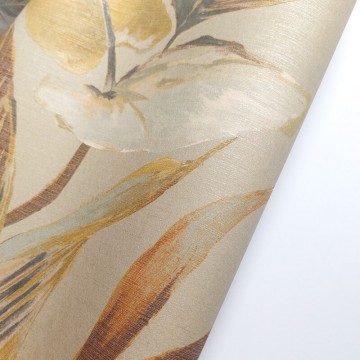 Prémium design tapéta nagy levélmintával barna AN02136 (Andalusia)